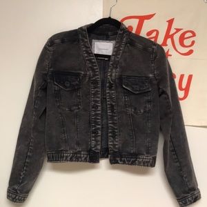 Distressed Anthropologie Denim Jacket